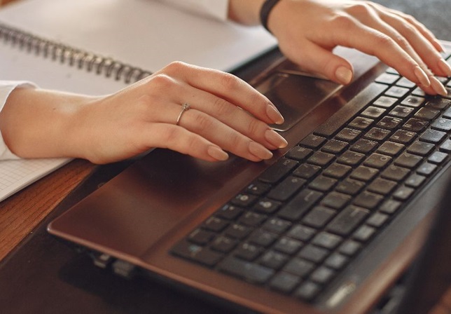 Woman on Computer